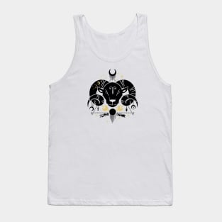 Black and Gold Zodiac Sign ARIES Tank Top